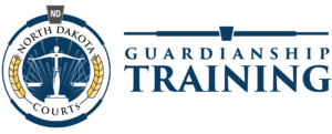 The full version of the ND Courts Guardianship Training website logo.