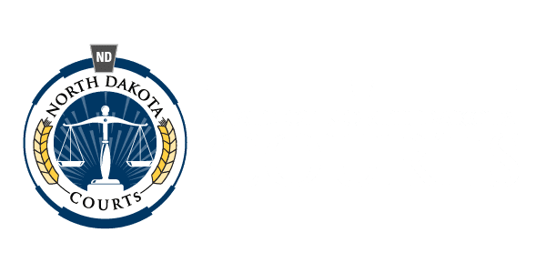 The full version of the ND Courts Guardianship Training website logo with white text.